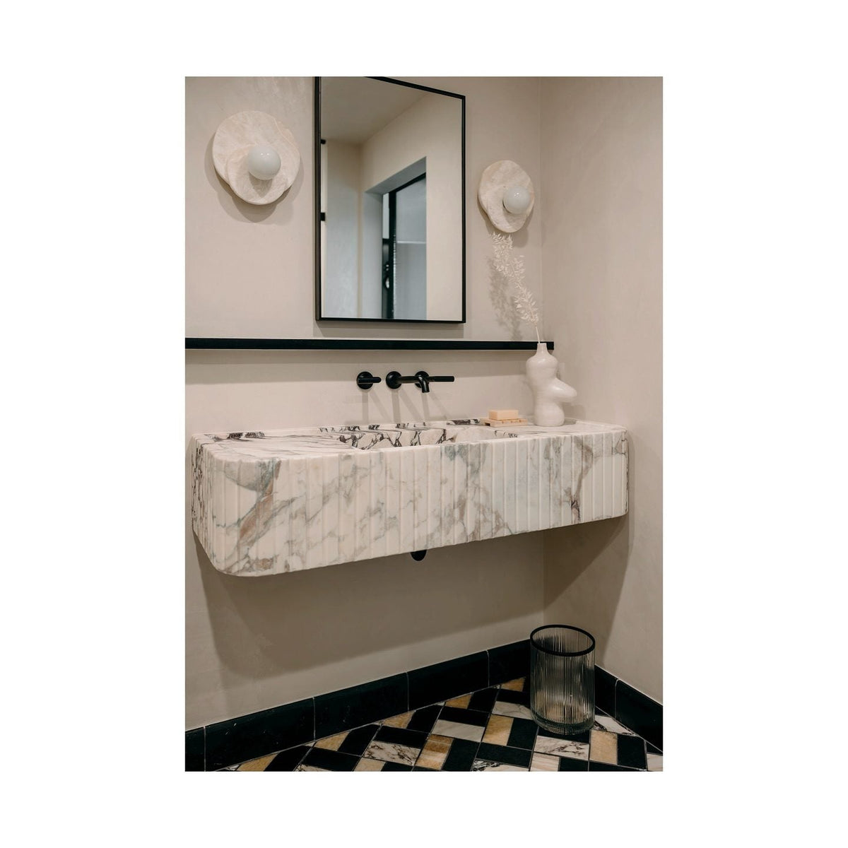 Astr Modern Minimalist Unique Stone Glass Wall Lamp