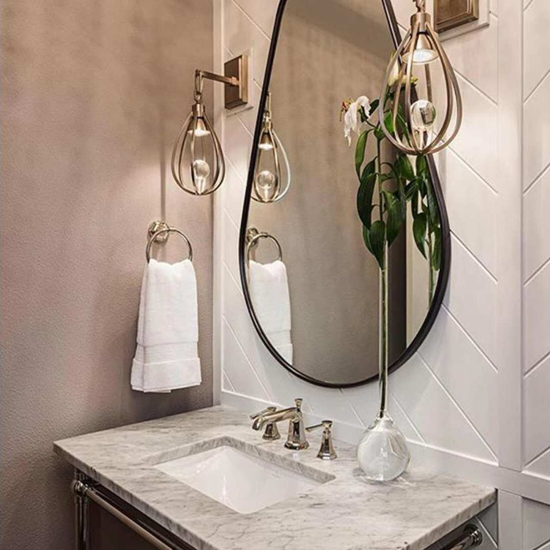 Gloruvys Modern Minimalist Brass Crystal Wall Lamp