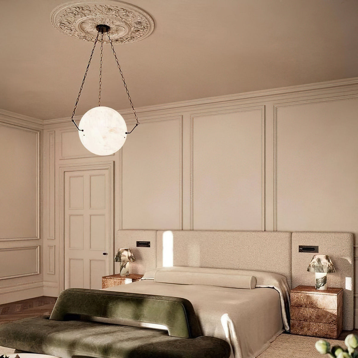 Himinuvys Modern Minimalist Alabaster Pendant Light