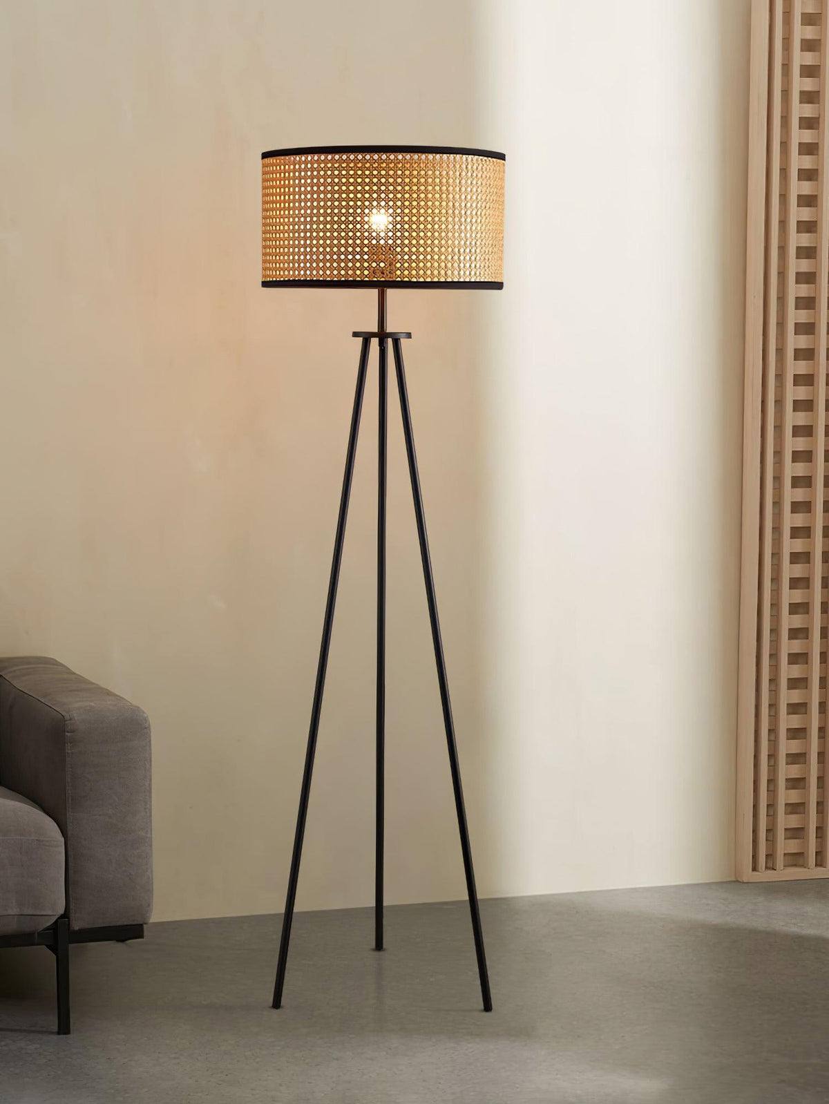 Trio Vintage Bamboo Floor Lamp