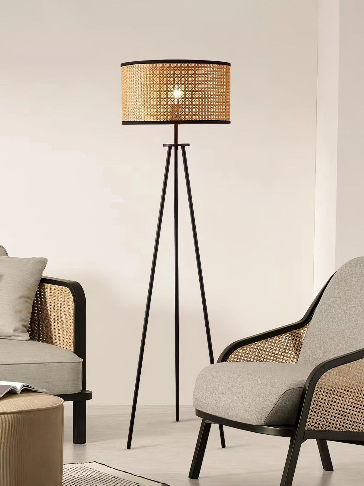 Trio Vintage Bamboo Floor Lamp
