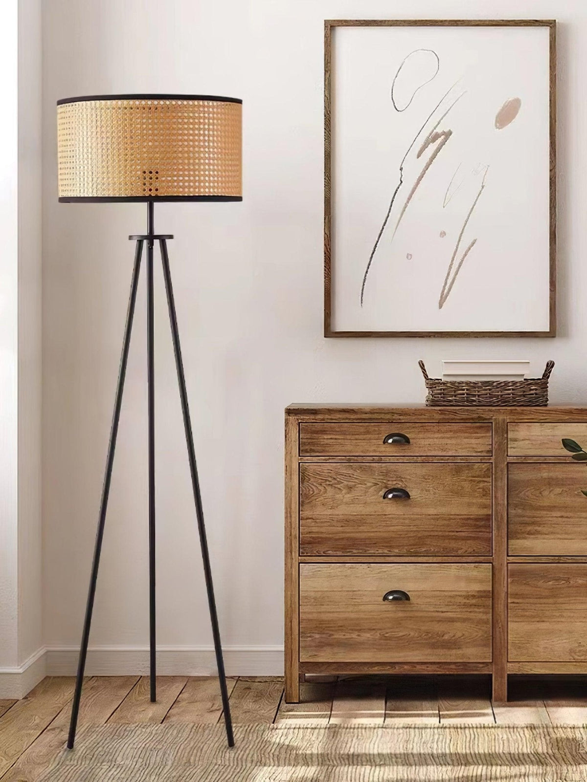 Trio Vintage Bamboo Floor Lamp