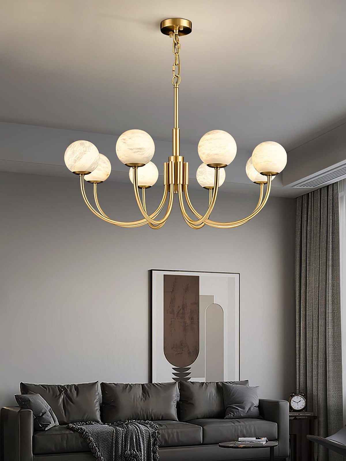 Alira Vintage Alabaster Chandelier Light