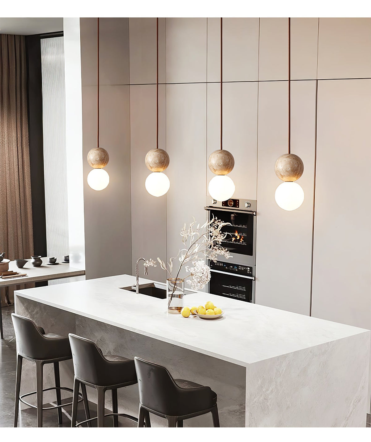Bohya Travertine Pendant Light