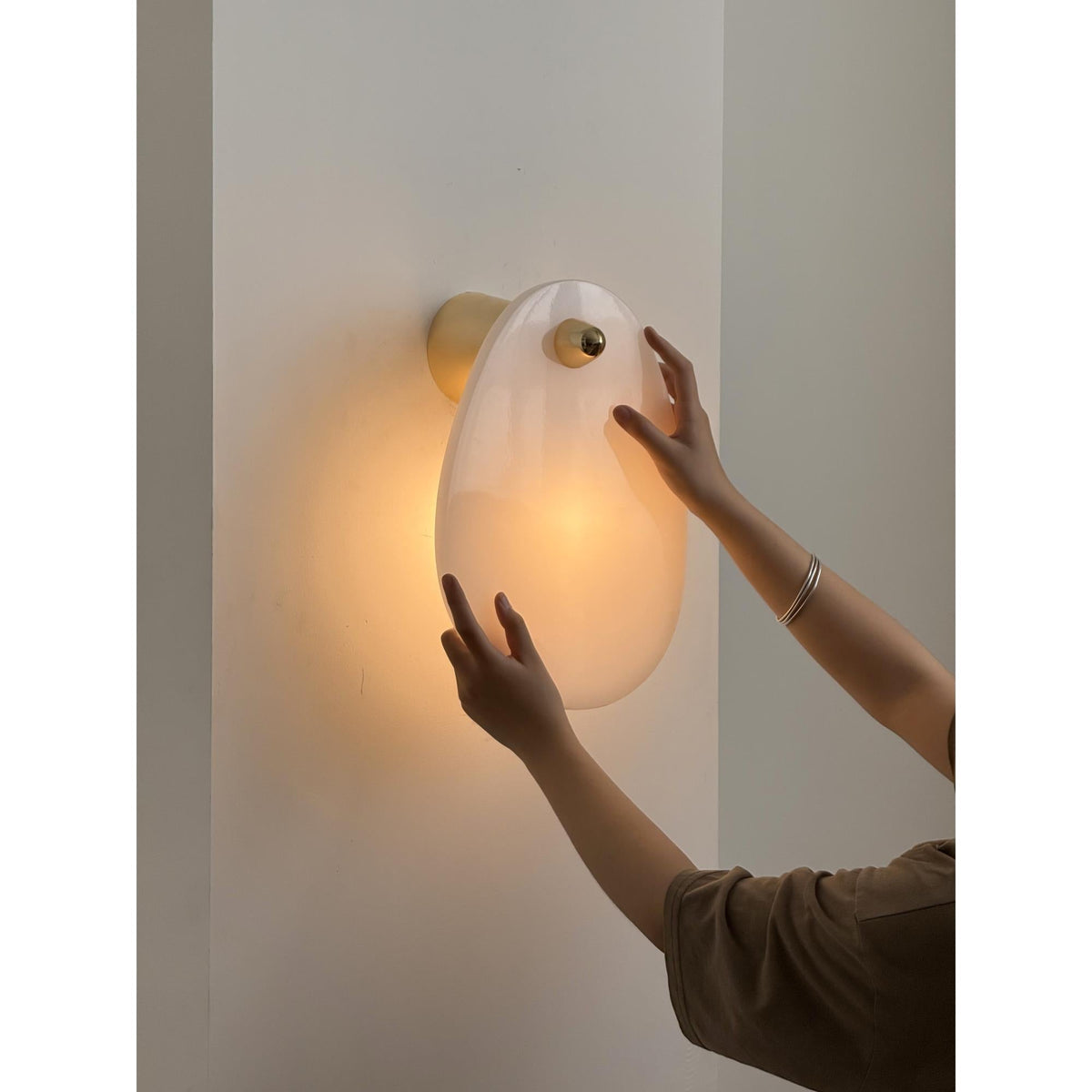 Norduvys Modern Luxurious Metal Marble Wall Lamp