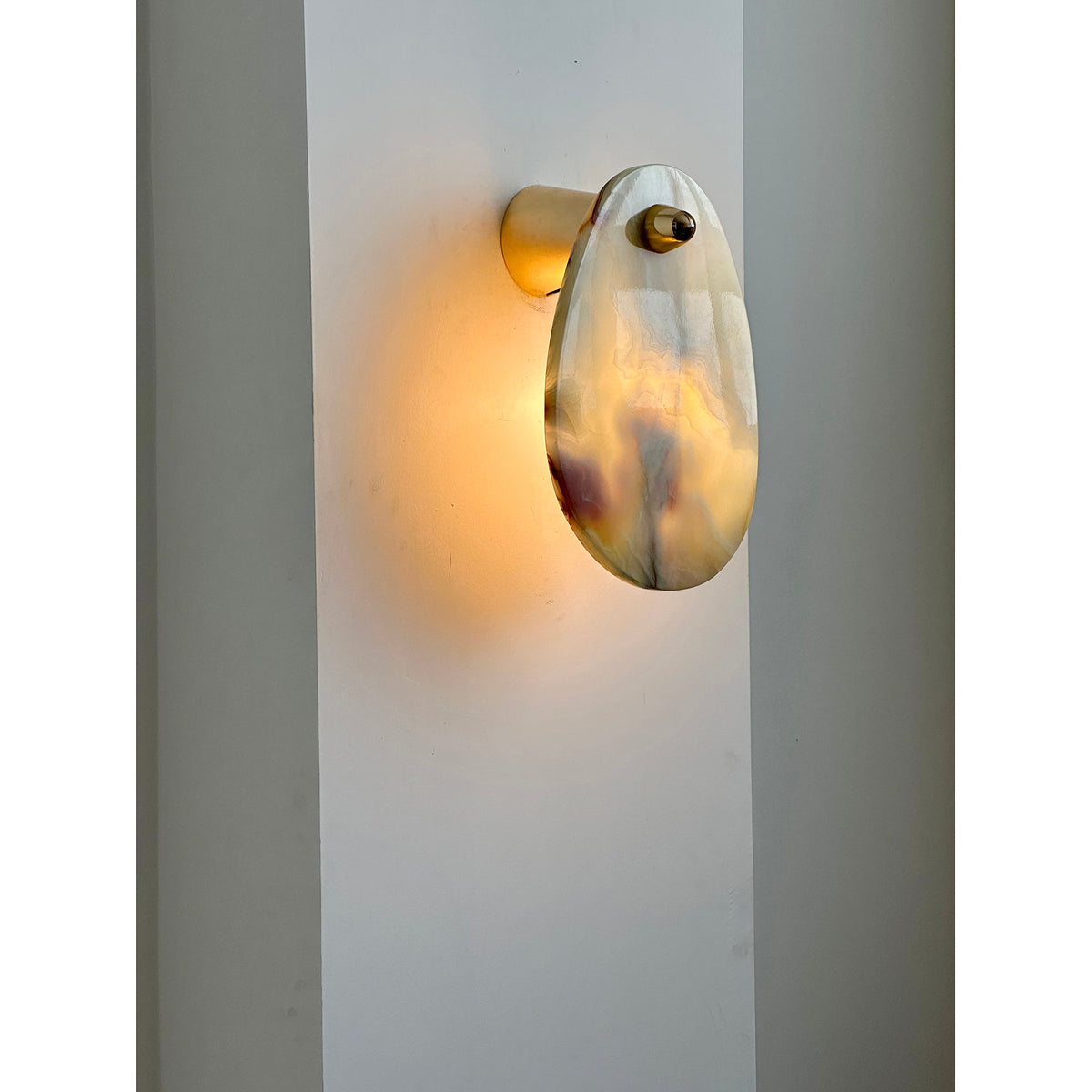 Norduvys Modern Luxurious Metal Marble Wall Lamp