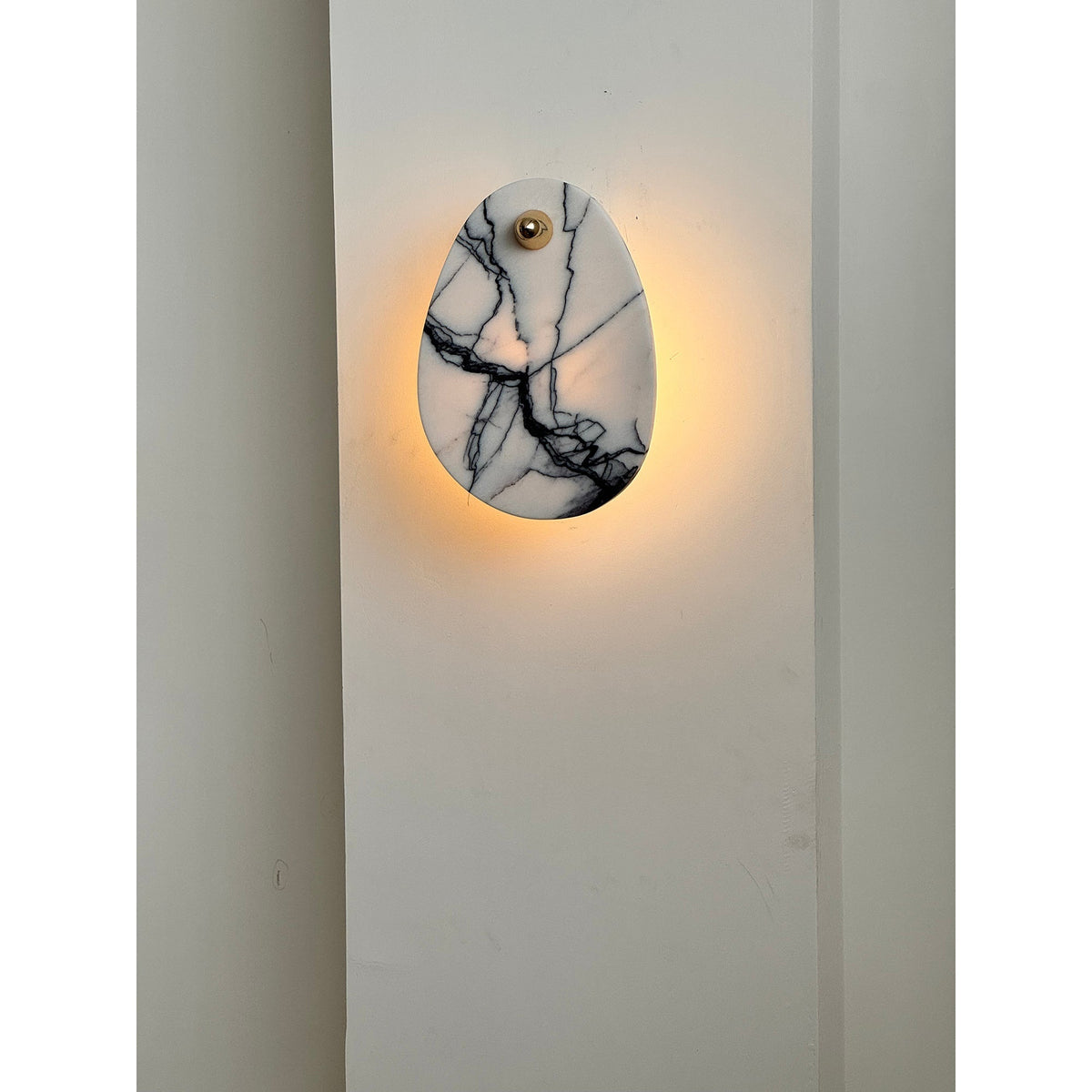 Norduvys Modern Luxurious Metal Marble Wall Lamp