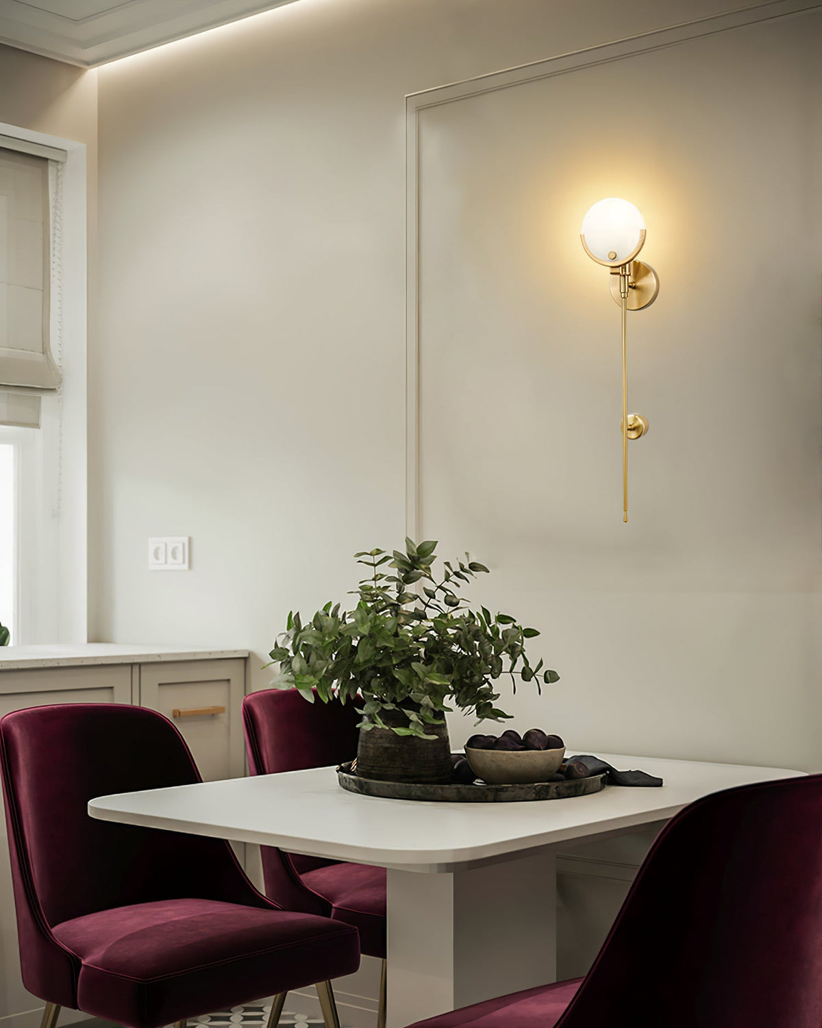 Keden Cradle Alabaster Globe Indoor Wall Light