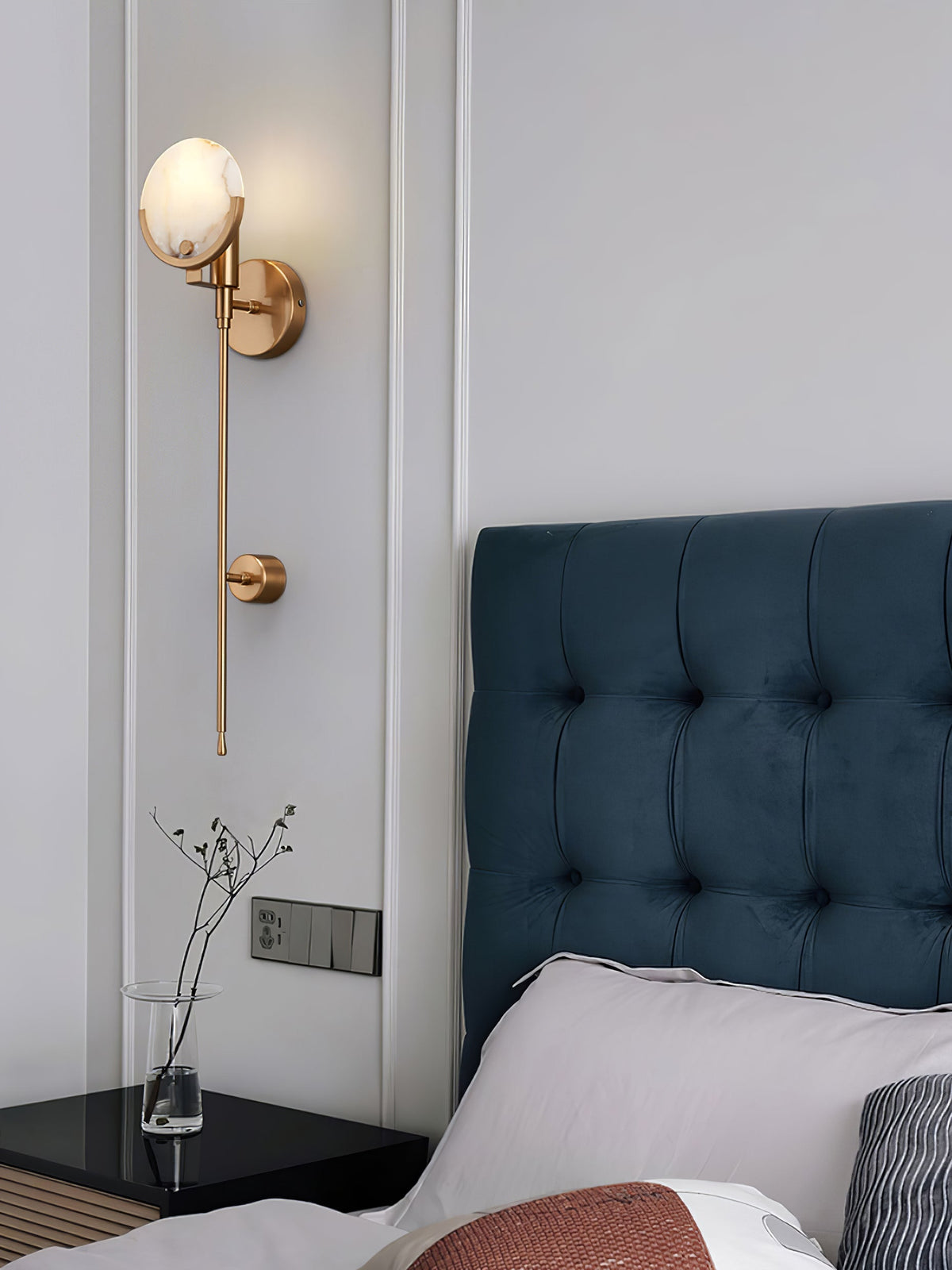 Keden Cradle Alabaster Globe Indoor Wall Light