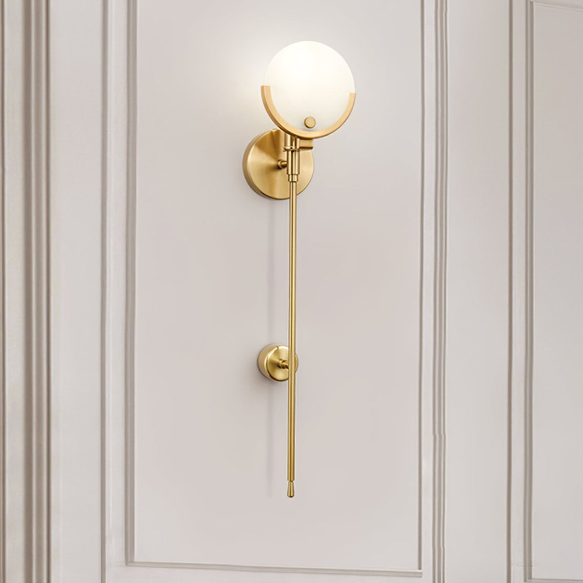 Florian Brass Sconce Alabaster