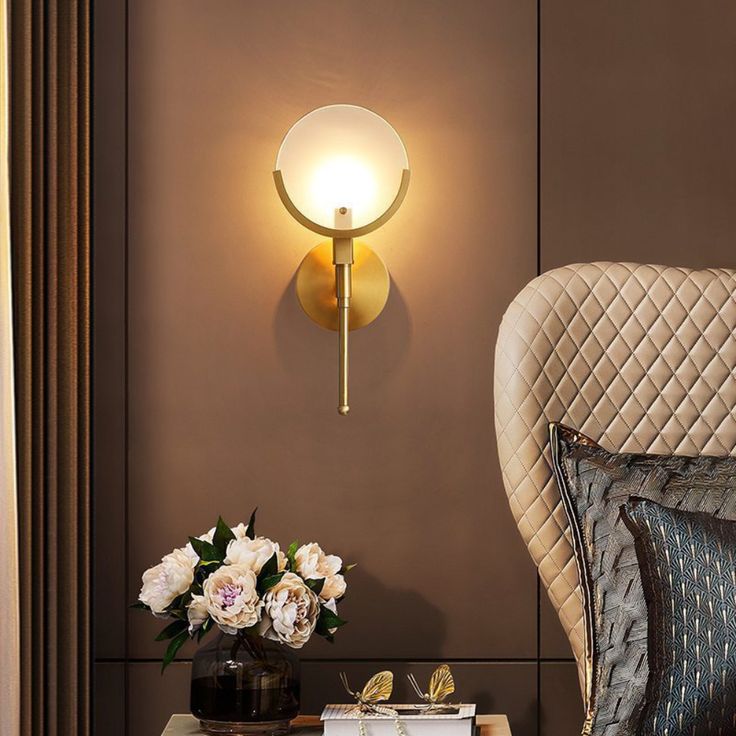 Keden Cradle Alabaster Globe Indoor Wall Light