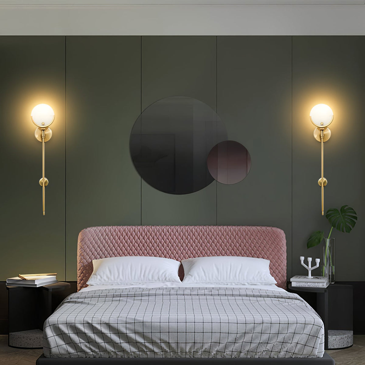 Keden Cradle Alabaster Globe Indoor Wall Light