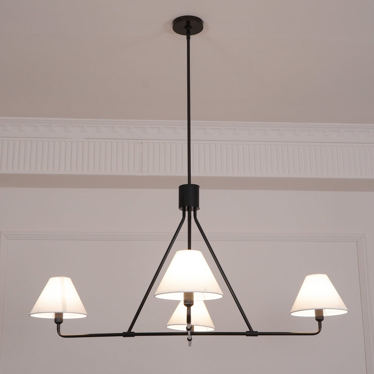 Ornuvyh Vintage Industrial Metal Fabric Chandelier