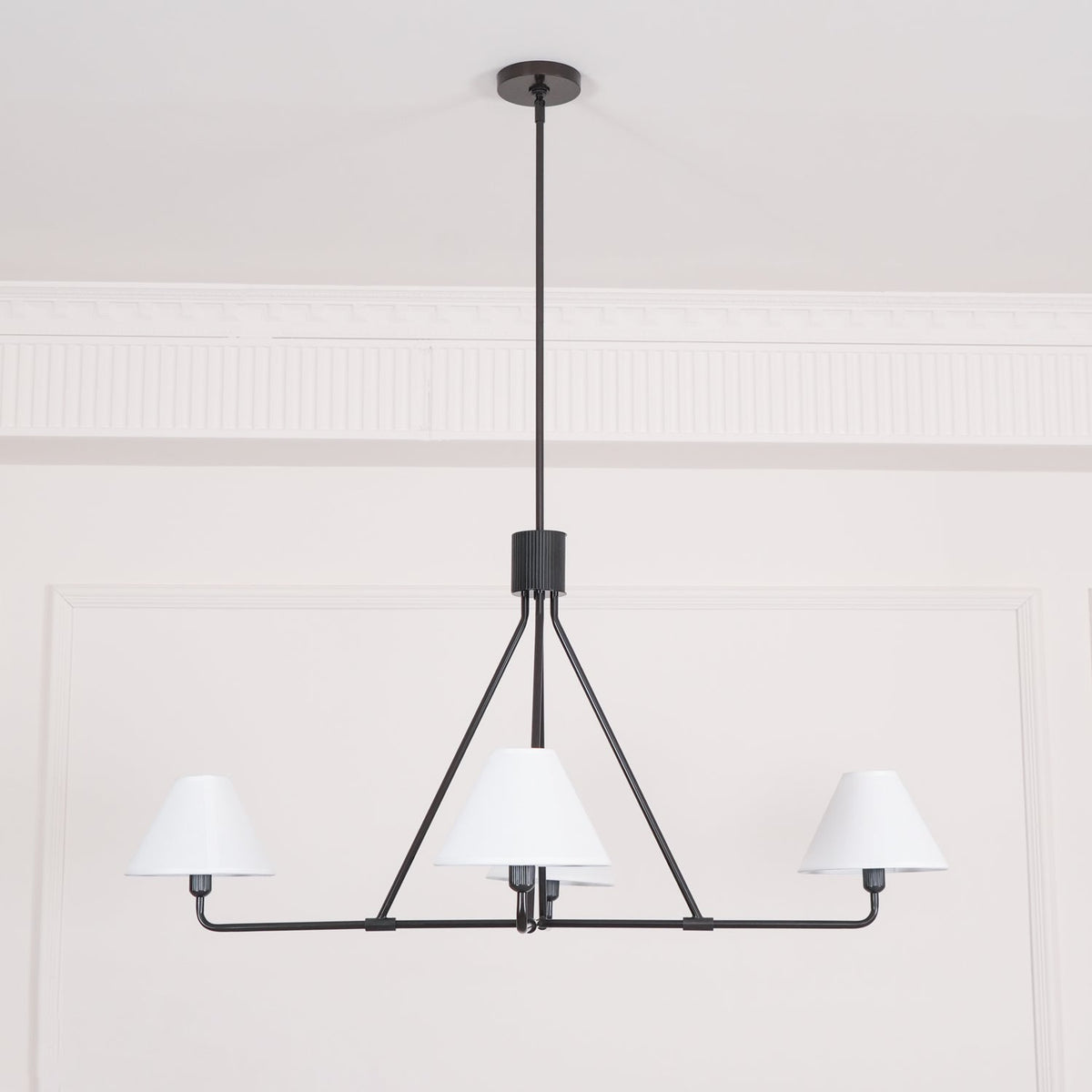 Vase Chandelier Cone Shade Minimalist