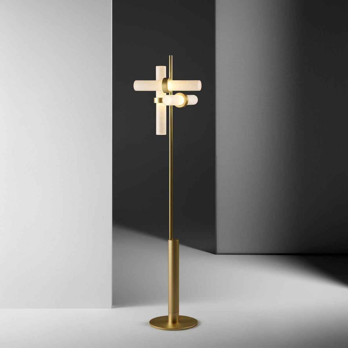 Munell Black Acrylic Floor Lamp