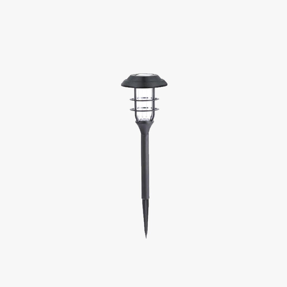 Ray Modern Metal Caged Solar Outdoor Bollard Light - Lamp Outdoor