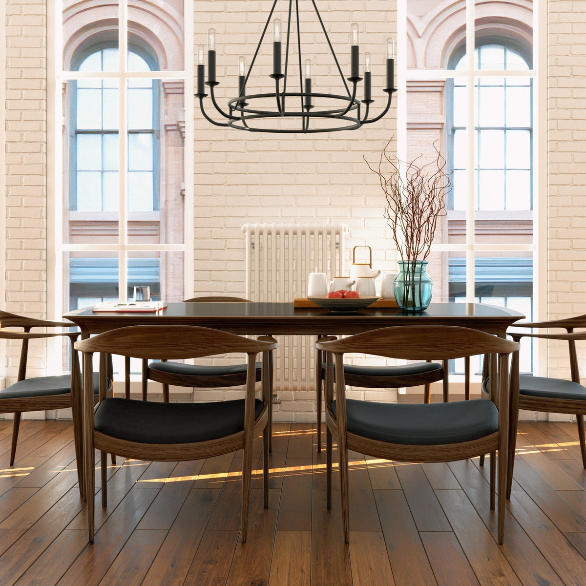 Xenuvyh Modern Minimalist Vintage Industrial Metal Chandelier