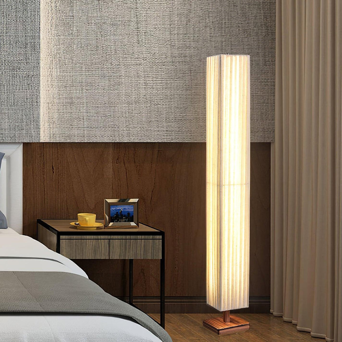 Vesolyre Japandi Fabric Floor Lamp