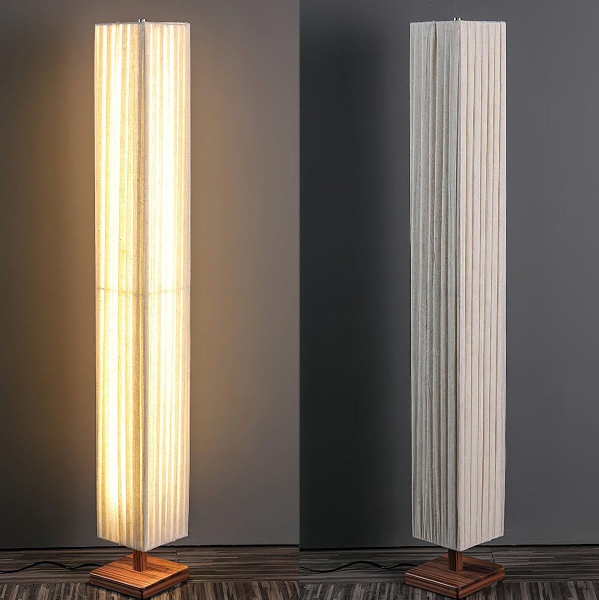 Vesolyre Japandi Fabric Floor Lamp