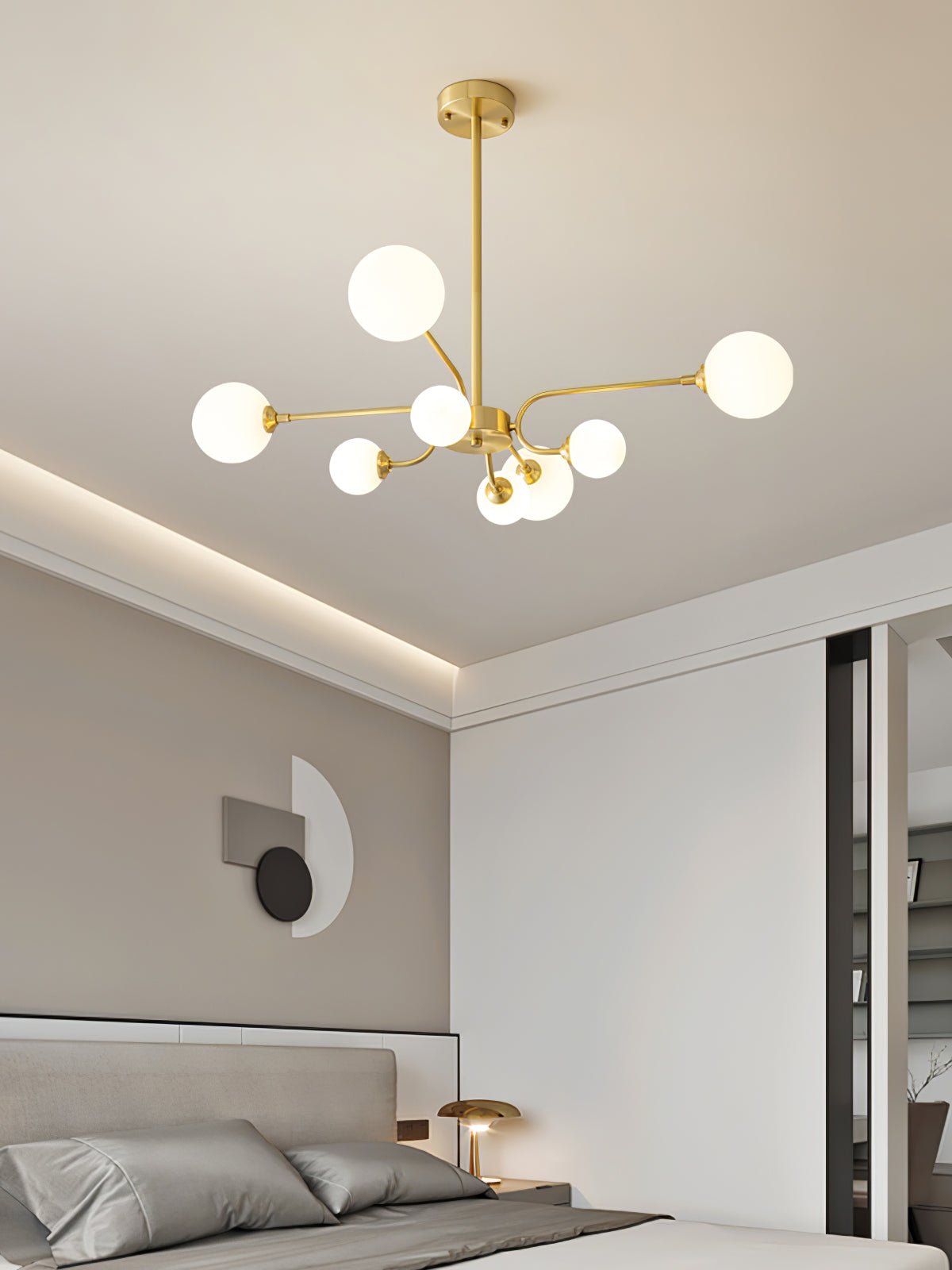 Wace Chandelier Globe Arm Modern