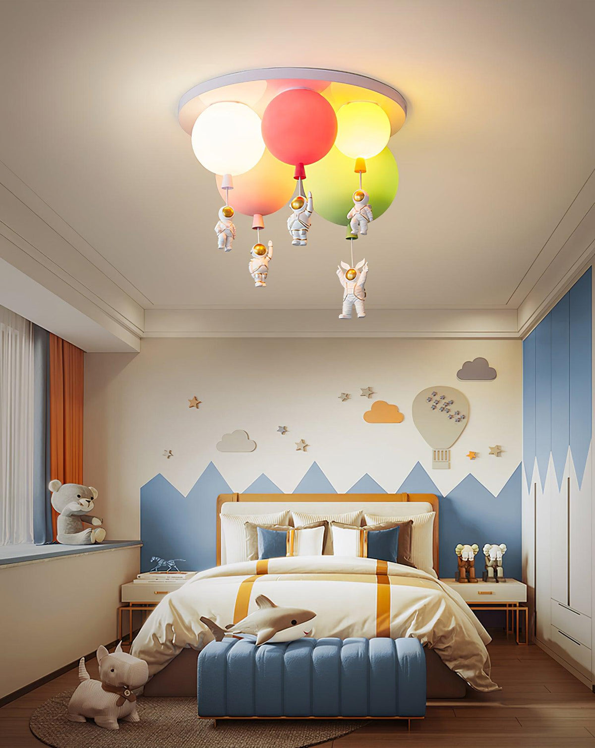 Gorvin Frosted Balloon Combination Ceiling Lamp