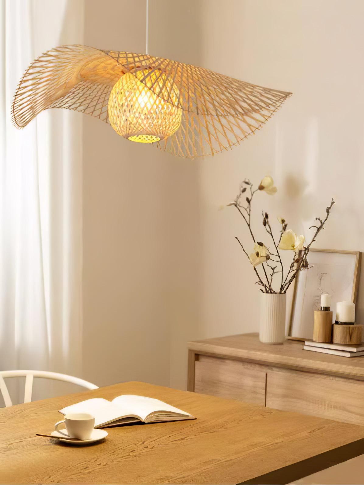 Twirl Bamboo Frame Pendant Lamp