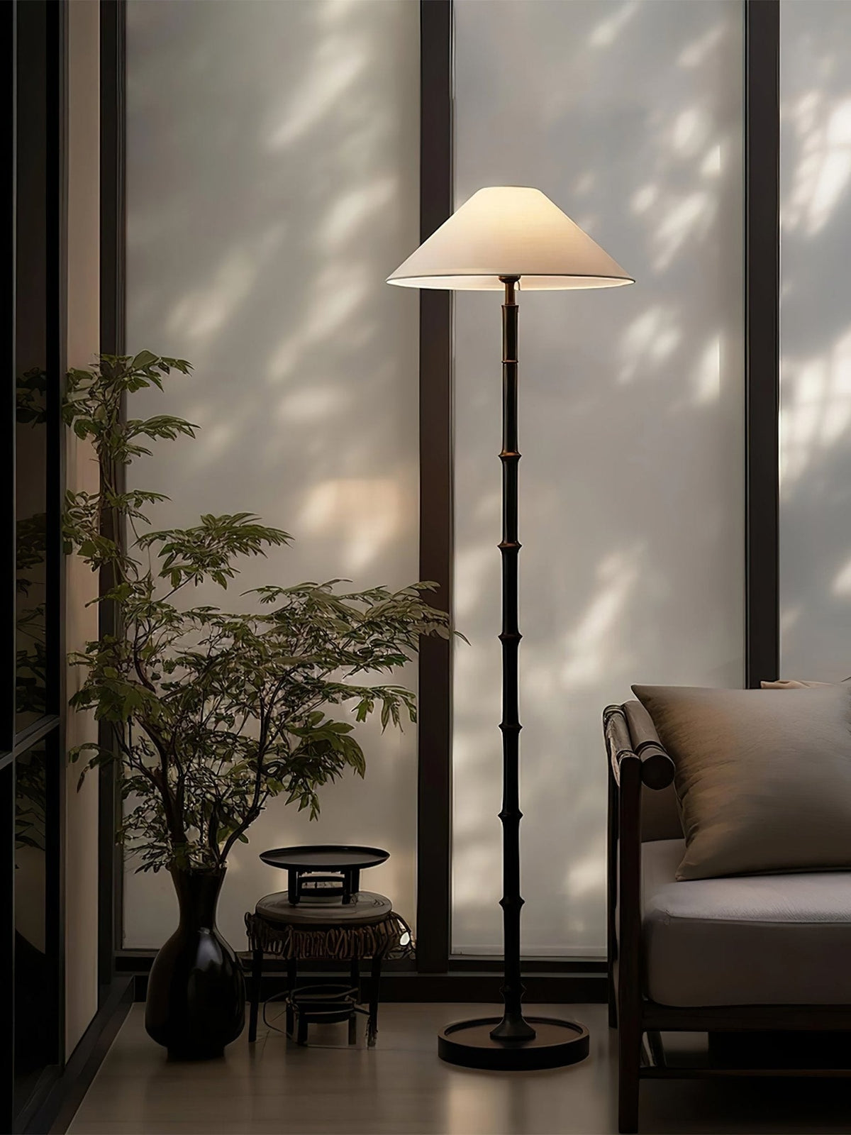 Zen Bamboo Knot Floor Lamp