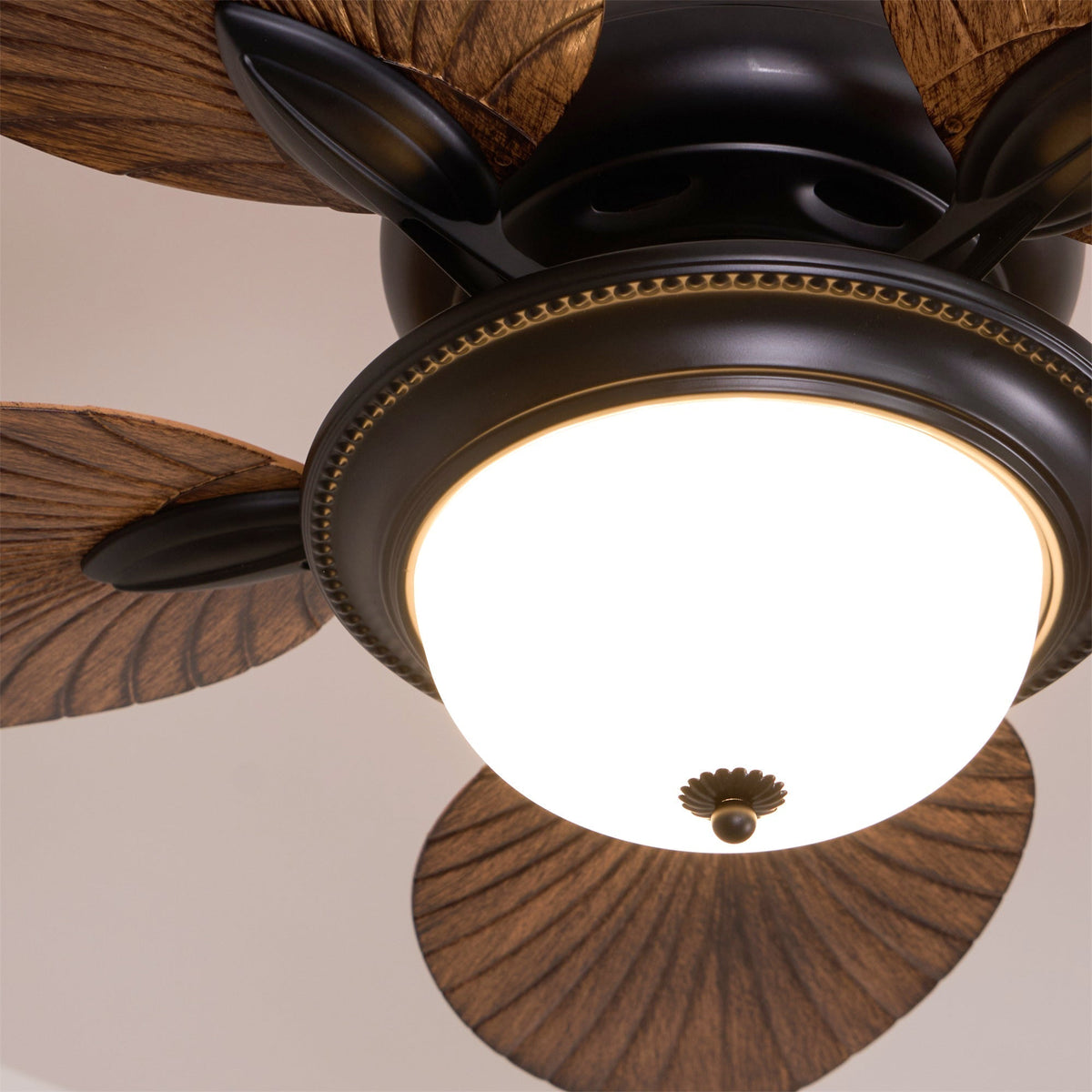 Virel Tropical Wood Ceiling Fan Light