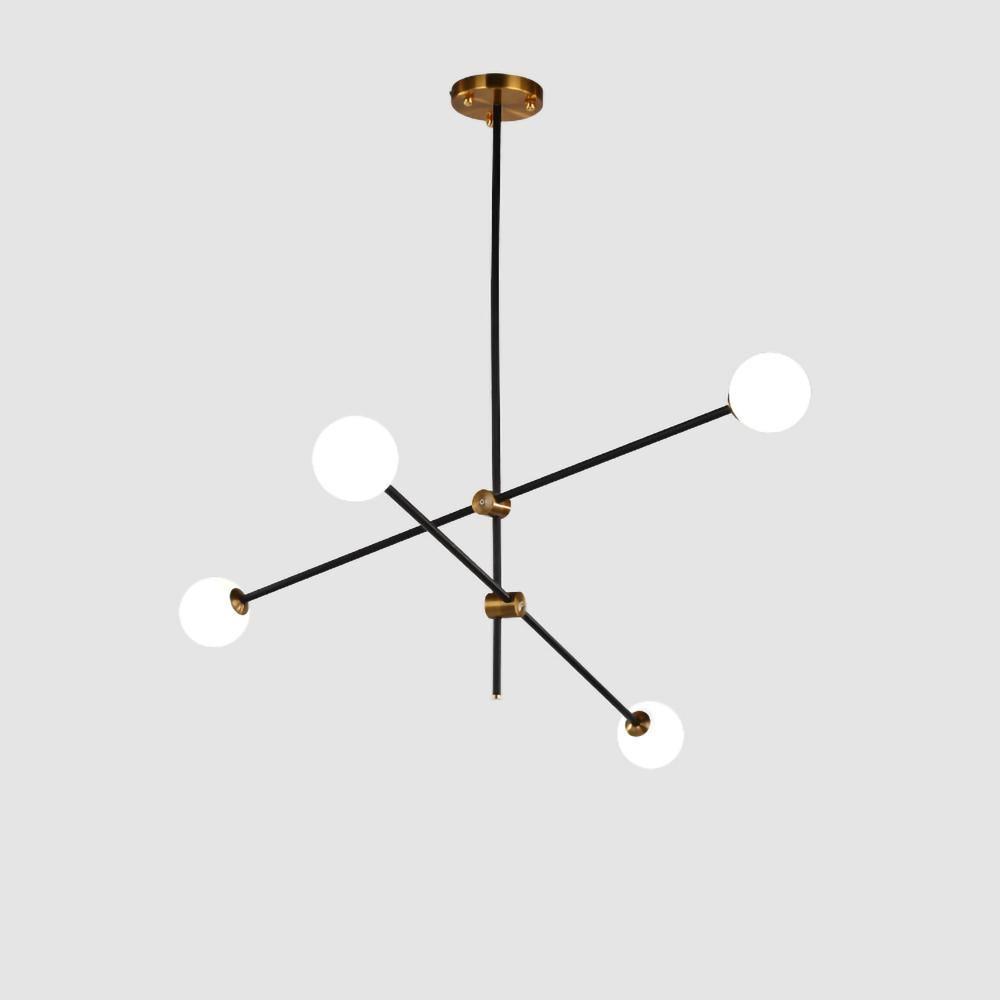 Celirissa Chandelier SI Brass Glass Globe
