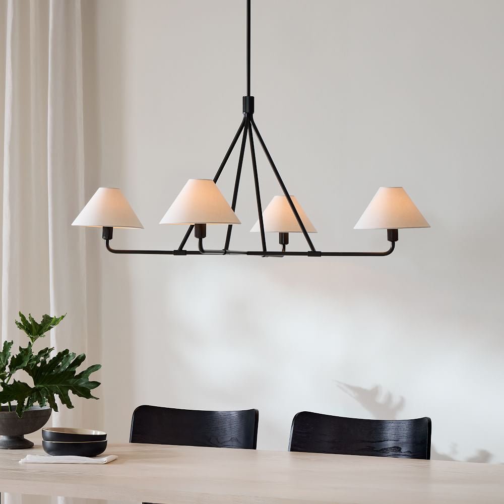 Vase Chandelier Cone Shade Minimalist