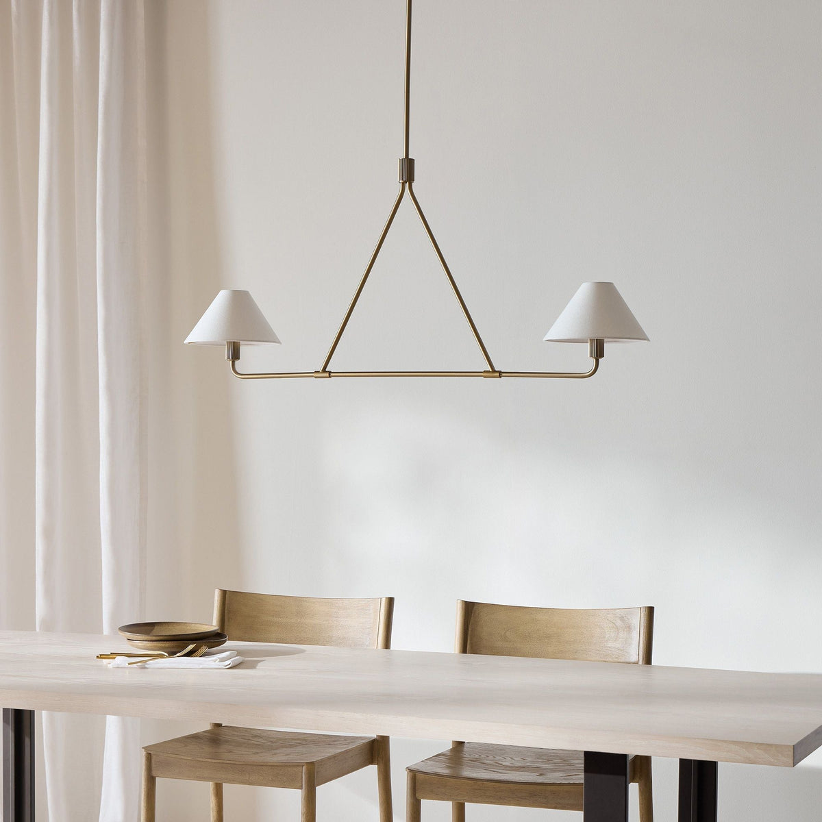 Vase Chandelier Cone Shade Minimalist