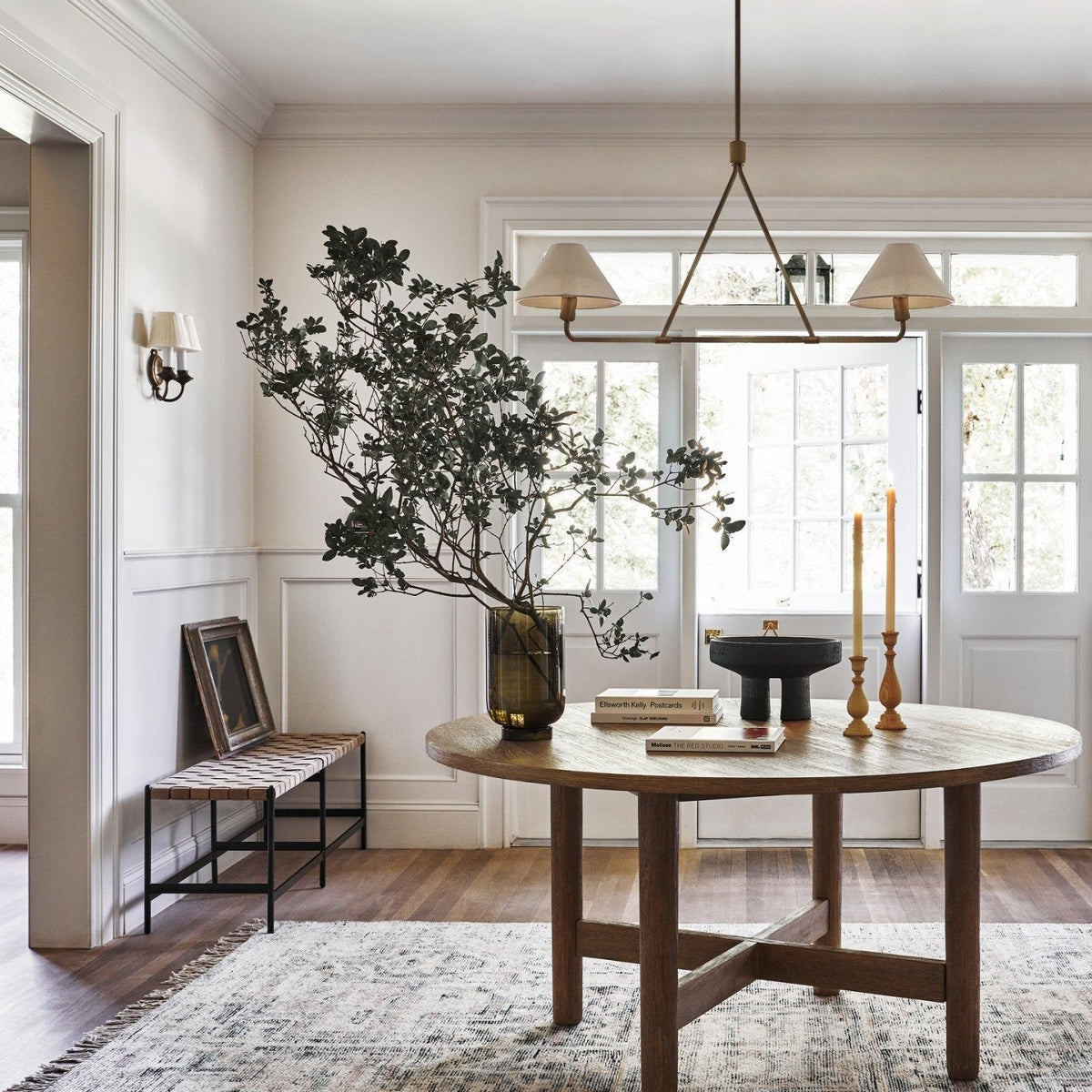 Ornuvyh Vintage Industrial Metal Fabric Chandelier
