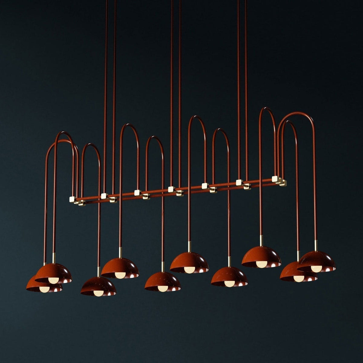 Blikuvyh Vintage Industrial Atelier Brass Chandelier