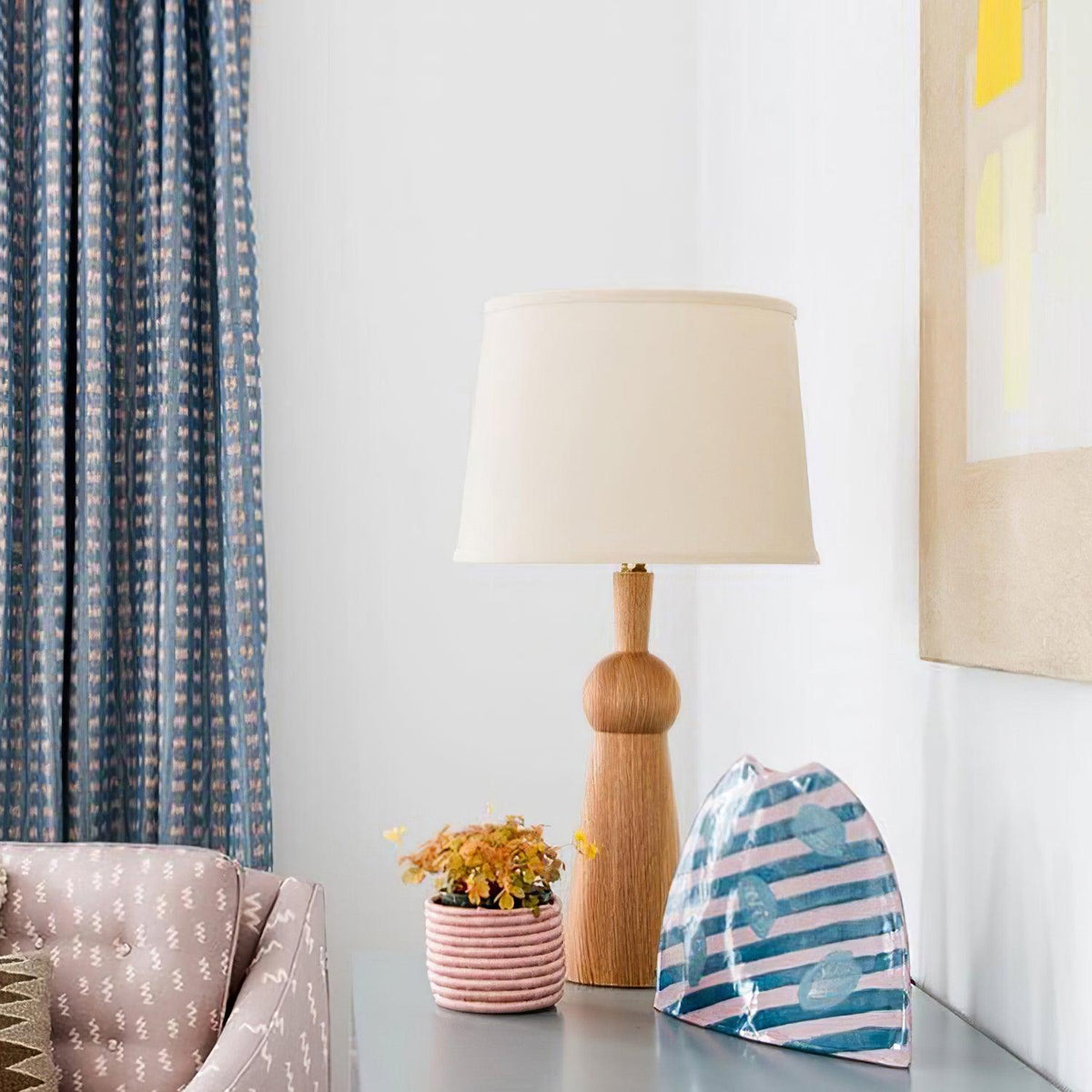 Lioria Wood Fabric Table Lamp