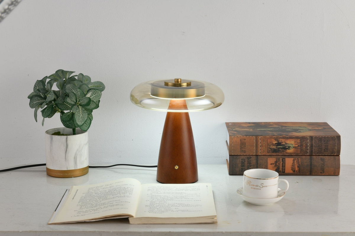 Mushroom Retro Glass Table Lamp