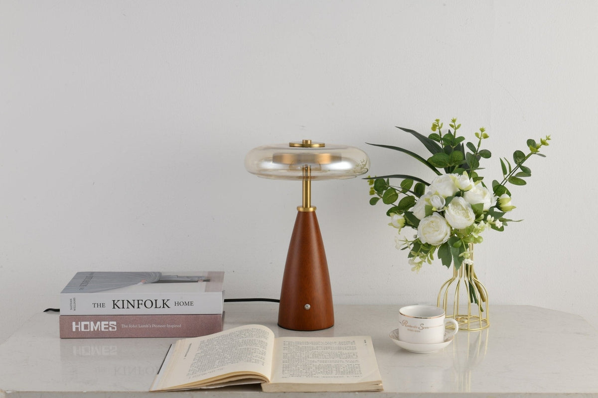 Mushroom Retro Glass Table Lamp