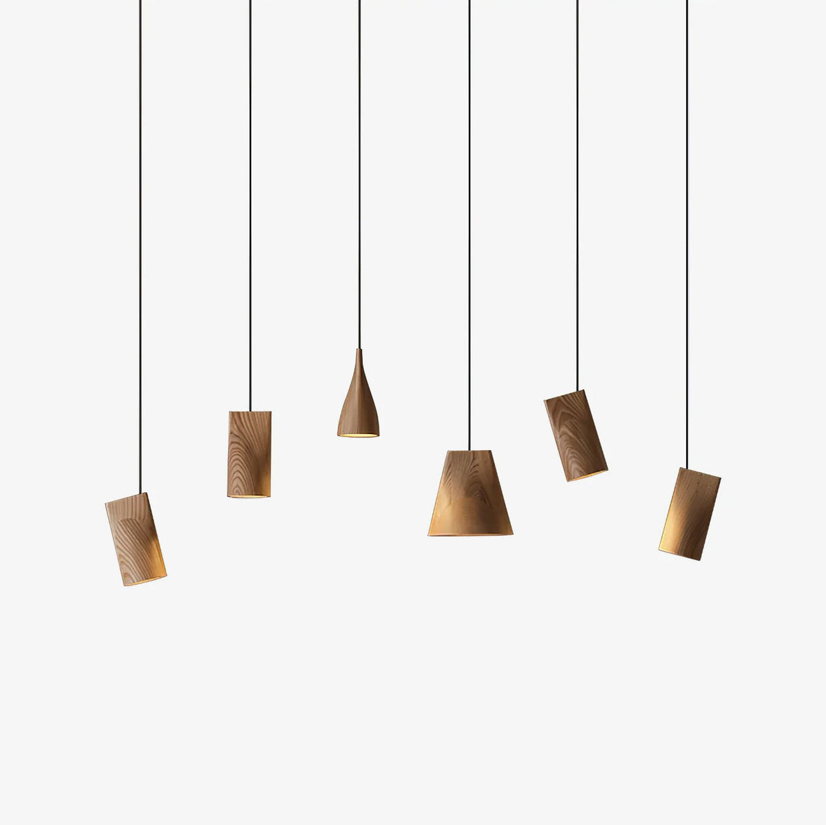 Ivarara Asymmetrical Wood Pendant Light