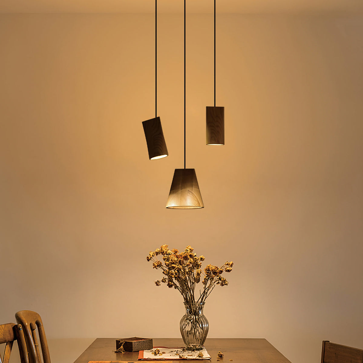 Ivarara Asymmetrical Wood Pendant Light