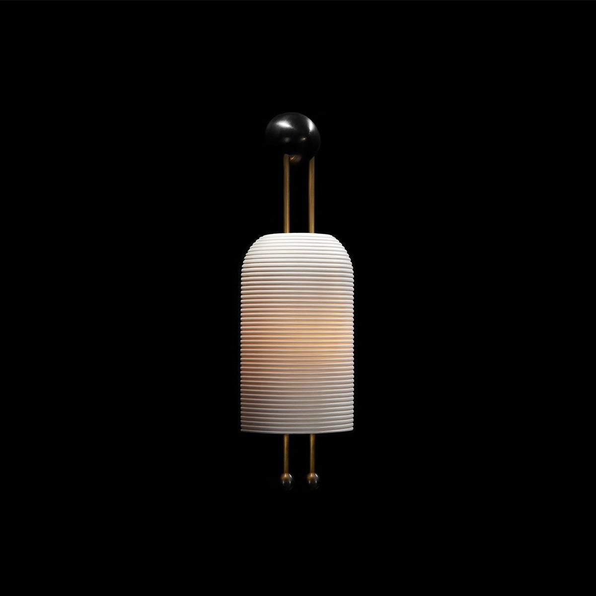 Bly Wall Lamp Opal Glass Gold Rods