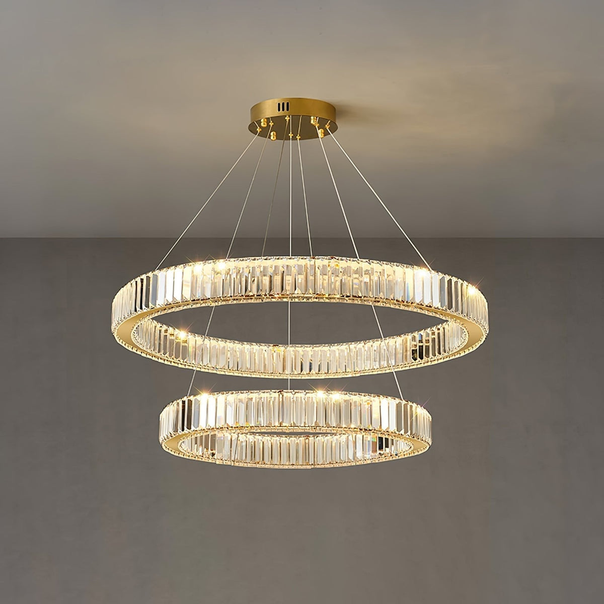 Cyrirelle Chandelier Gold Crystal Ring
