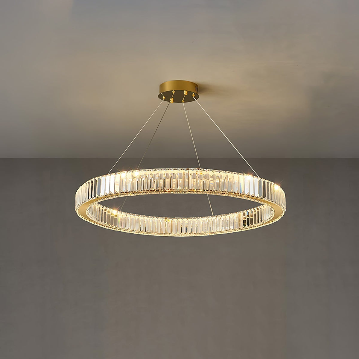 Cyrirelle Chandelier Gold Crystal Ring