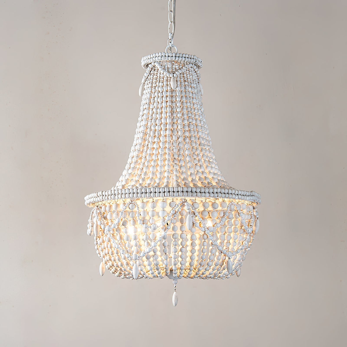 Eirikuvyu Postmodern Luxury Bead Metal Wood Chandelier
