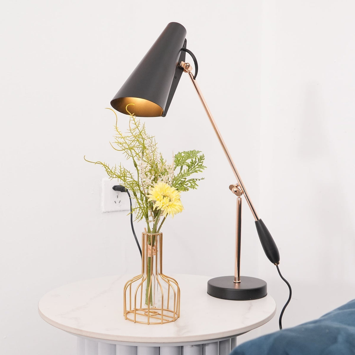 Orbix Steel Mid-Century Table Lamp