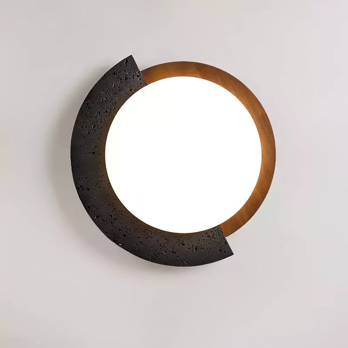 Taveira Asymmetrical Black Travertine Ceiling Light
