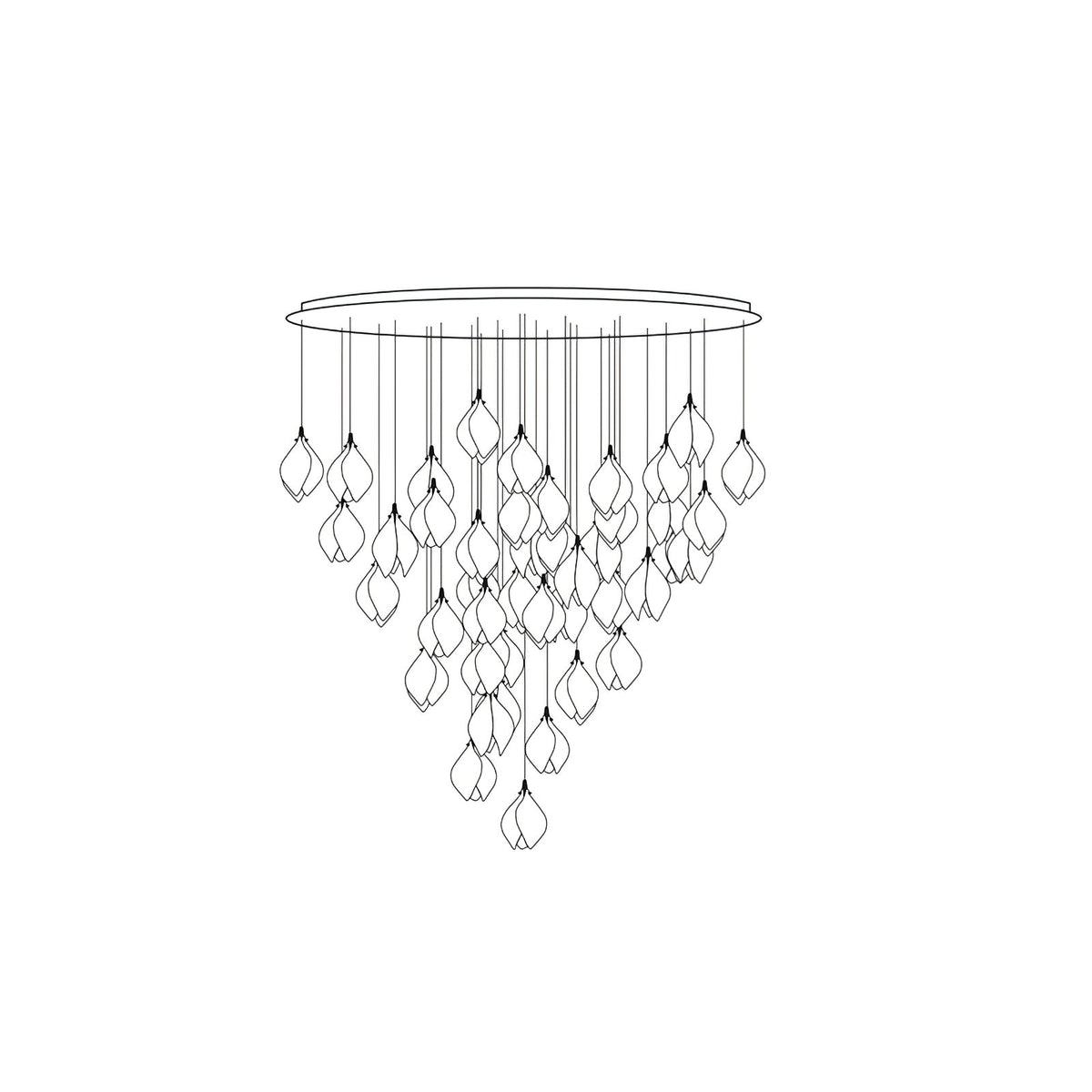 Tessa Pendant Lamp White Floral Ceramic