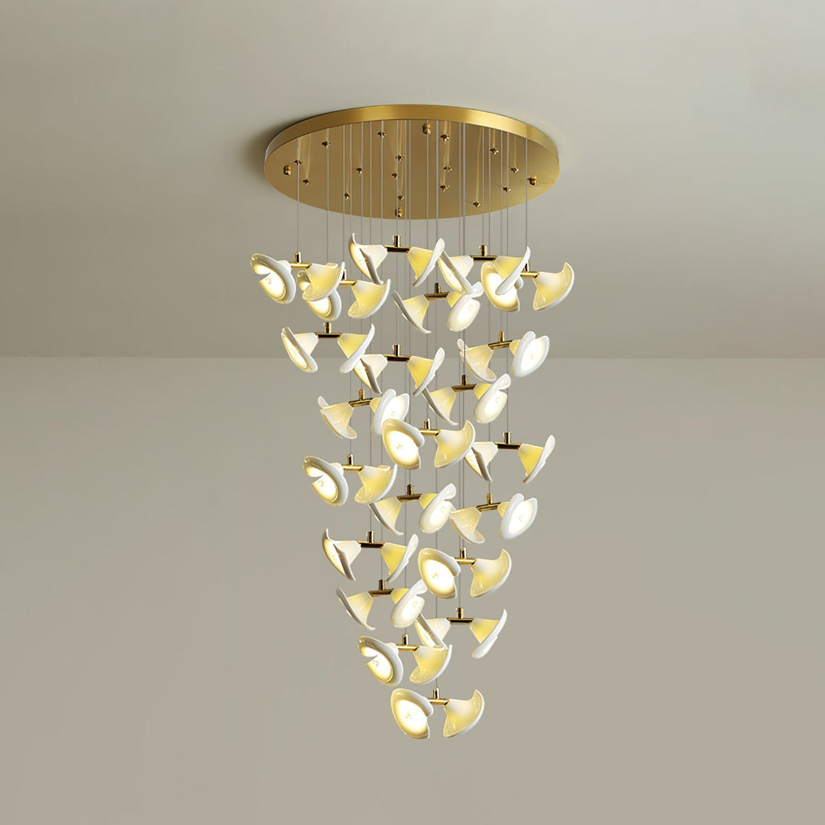 Ernoreth Art Deco Ceramic Chandelier