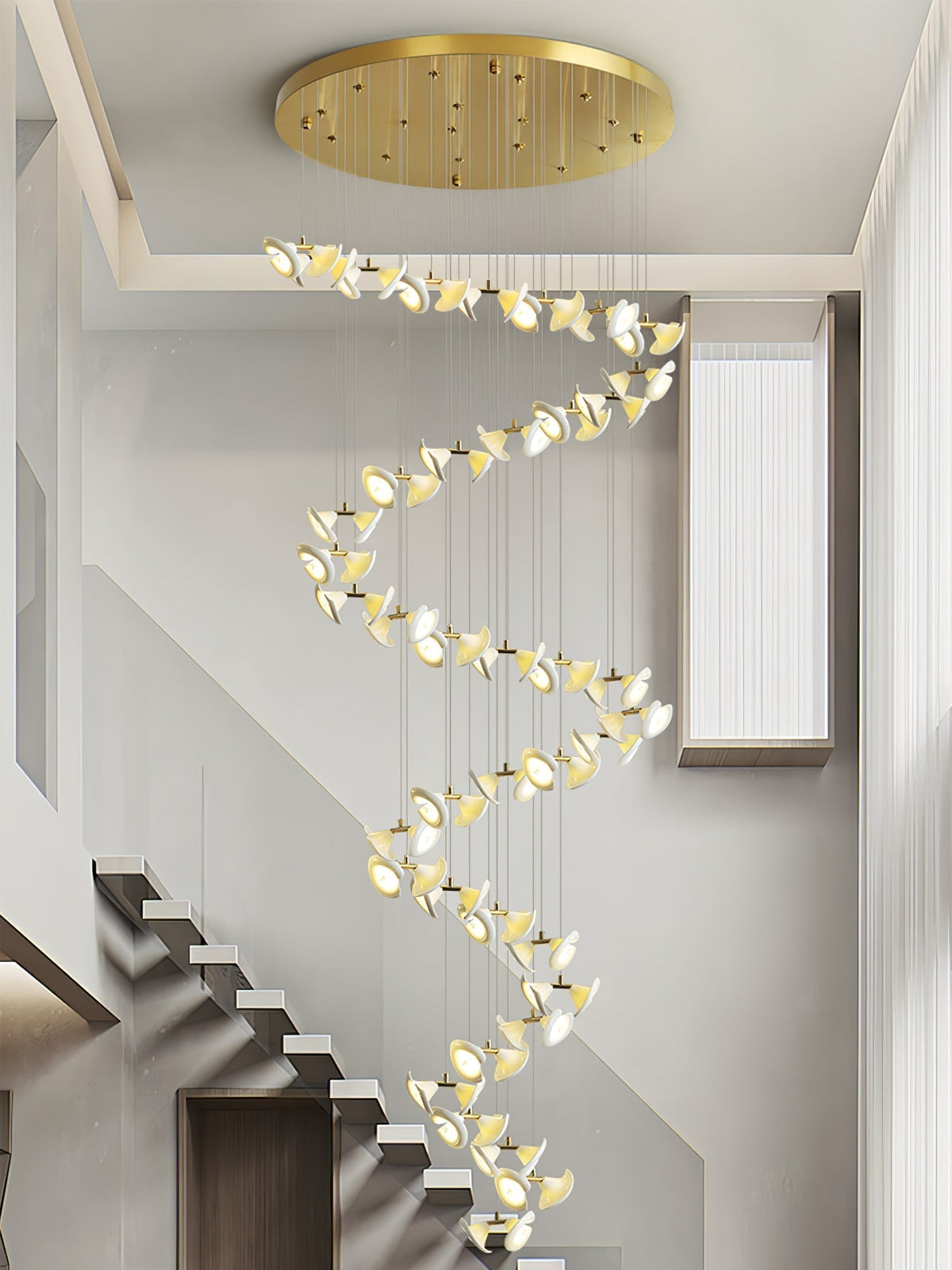Ernoreth Art Deco Ceramic Chandelier