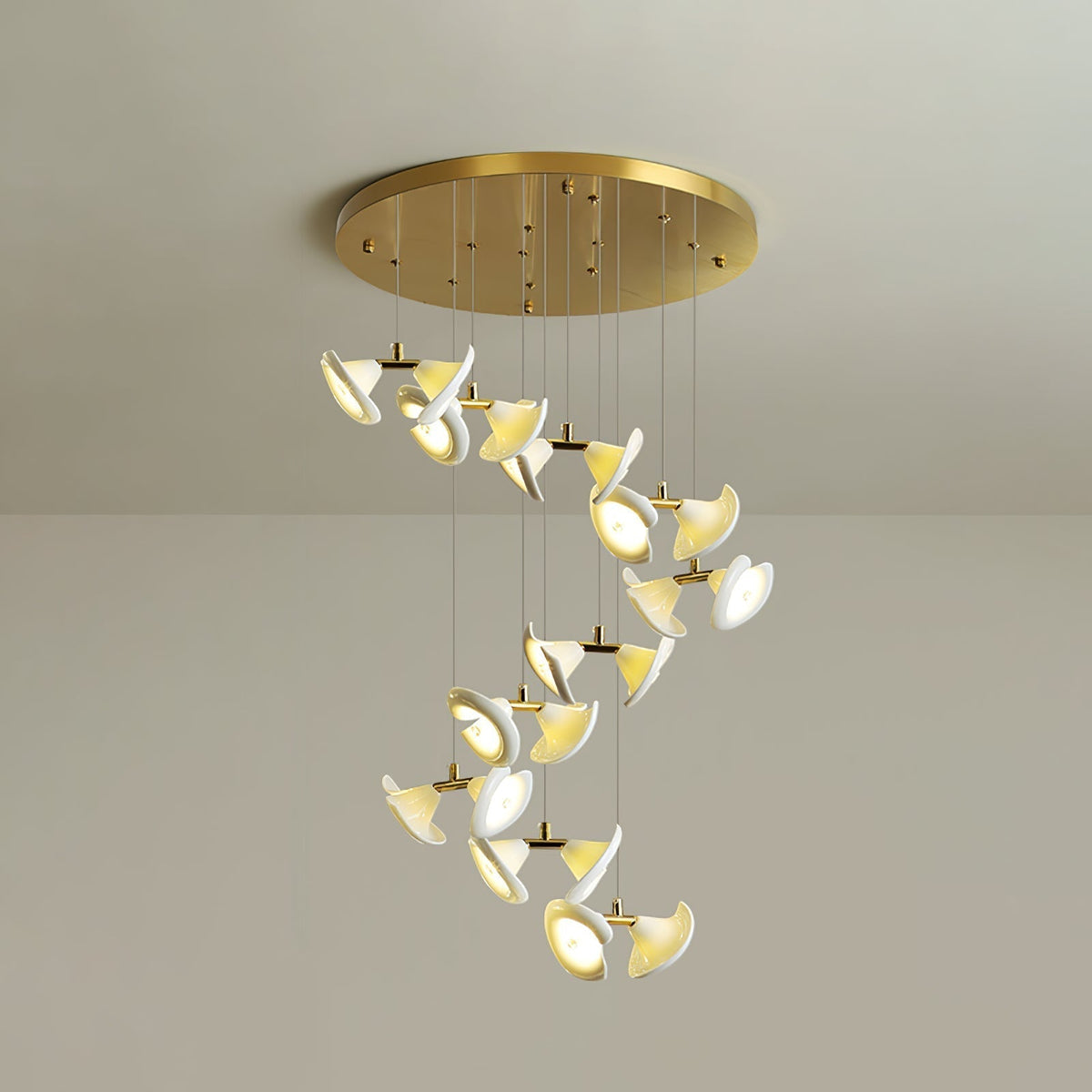 Ernoreth Art Deco Ceramic Chandelier