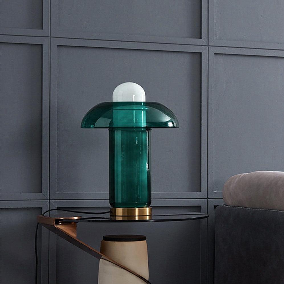 Navlen Green Glass Table Lamp