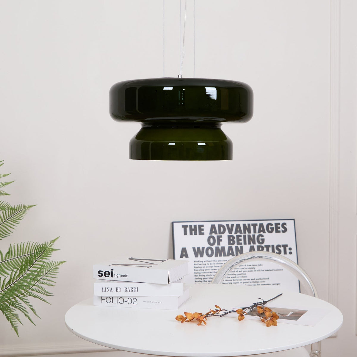 Naika Glass Linear Pendant Light